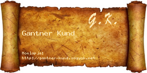 Gantner Kund névjegykártya